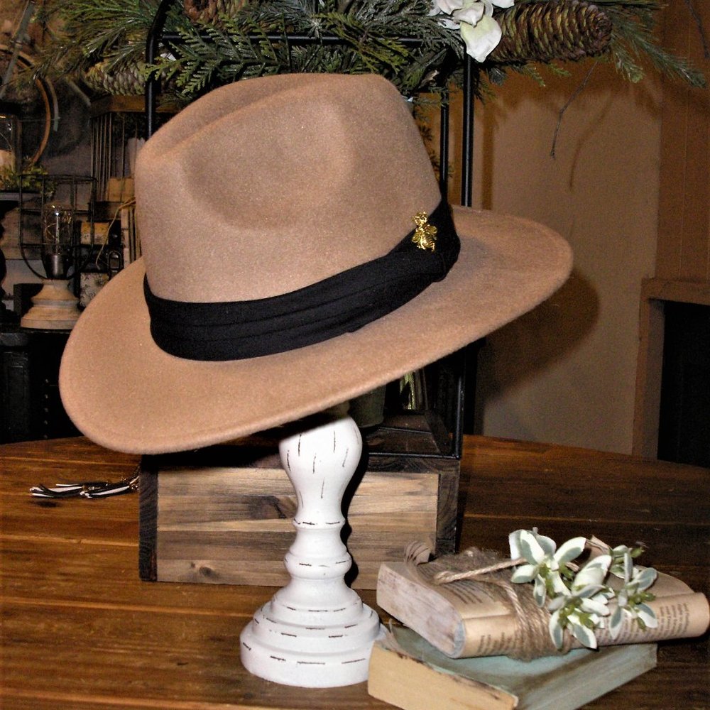 Womens Brown Felt Fedora